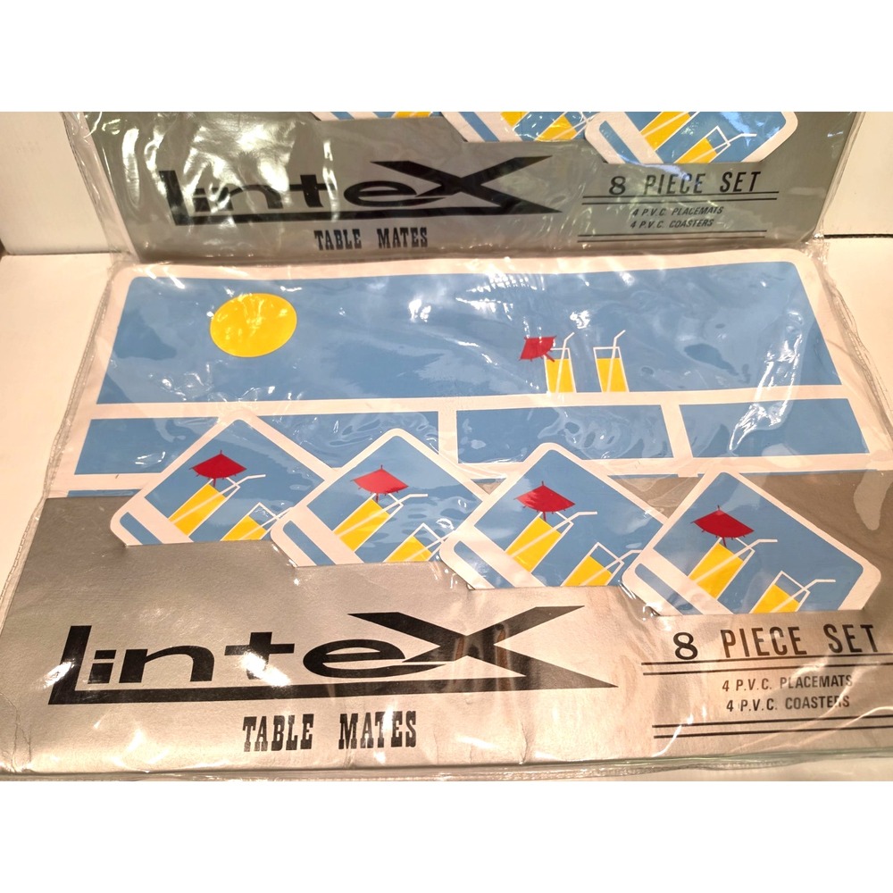 LINTEX Table Mates PVC Summer themed P VC placemat & Coaster Sets (2)